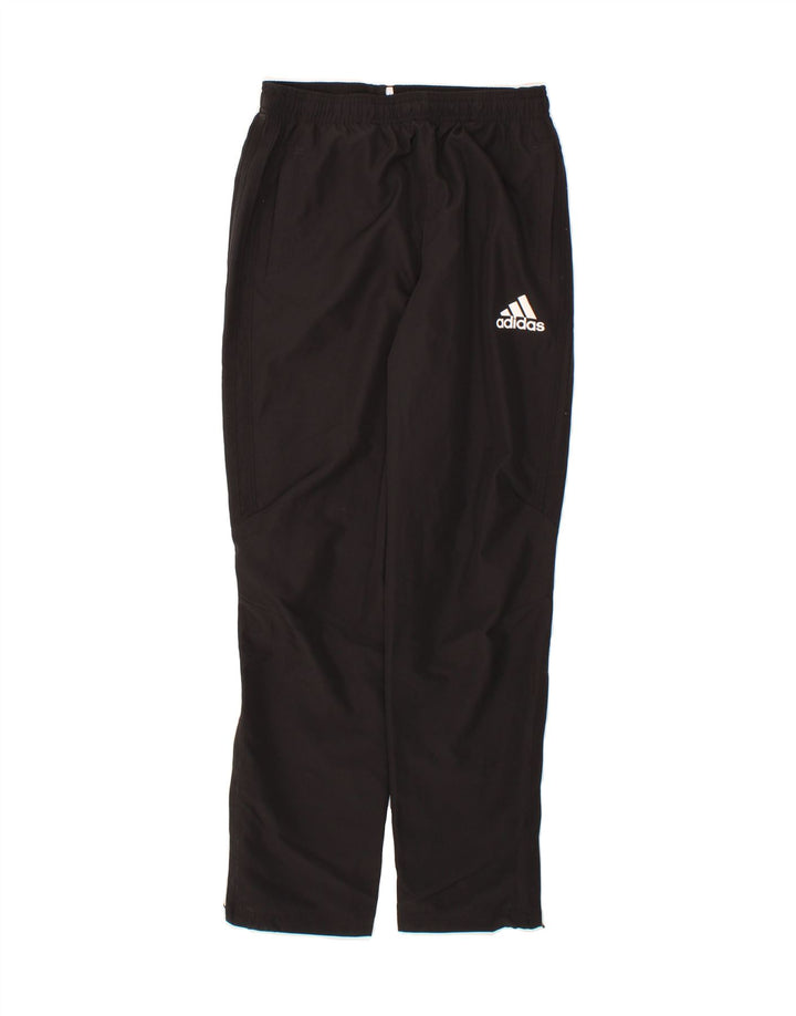 ADIDAS Boys Climalite Tracksuit Trousers 13-14 Years Black Polyester Vintage Adidas and Second-Hand Adidas from Messina Hembry 