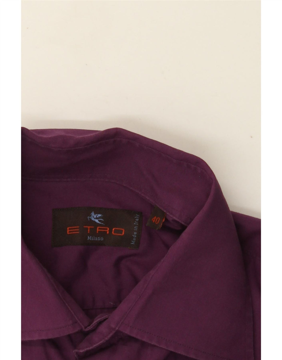 Etro Mens Shirt Size 40 Medium Purple