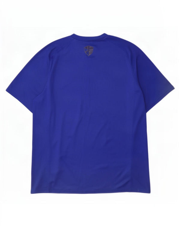 Nike Herre Dri Fit T-Shirt Top XL Blå Colourblock Polyester