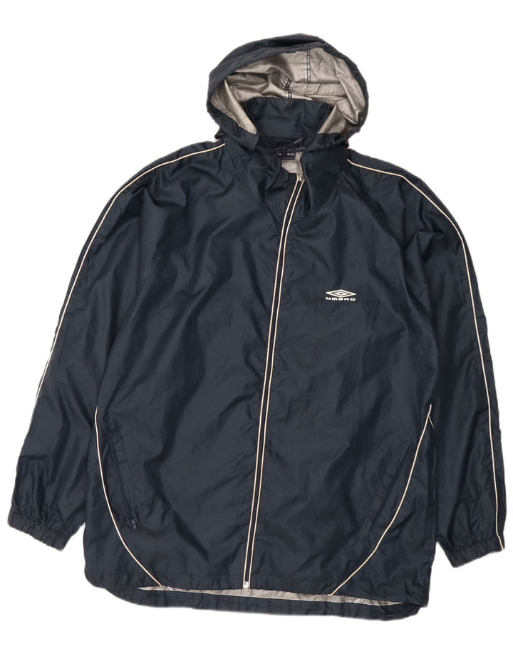 Umbro Herre Grafisk Regnjakke med Hætte UK 38 Medium Navy Blue Polyester