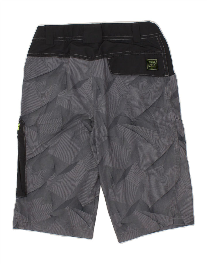 DECATHLON Boys Cargo Shorts 8-9 Years W23  Grey Geometric Cotton Vintage Decathlon and Second-Hand Decathlon from Messina Hembry 