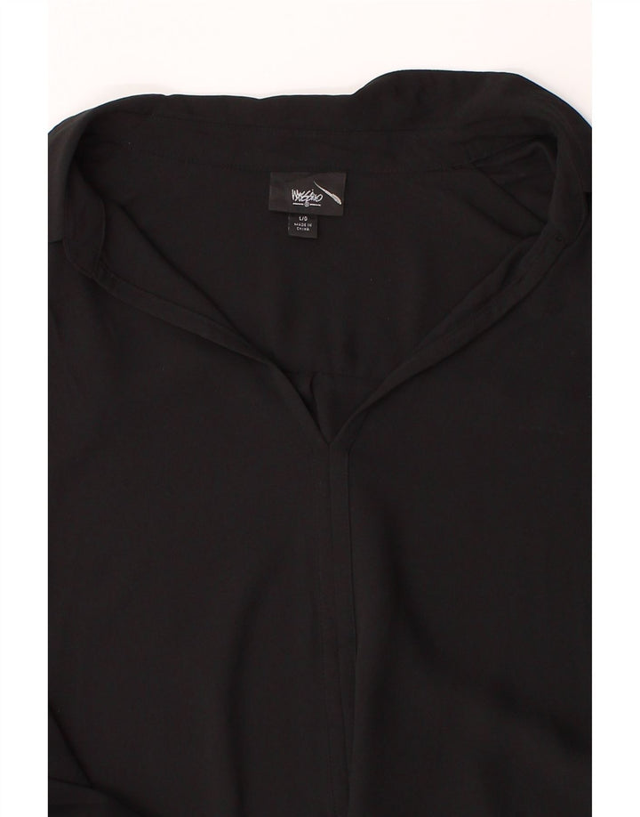 MOSSIMO Womens 3/4 Sleeve Blouse Top UK 16 Large Black Polyester Vintage Mossimo and Second-Hand Mossimo from Messina Hembry 