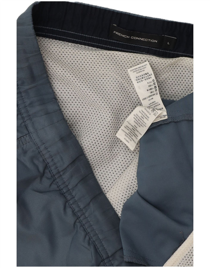 FRENCH CONNECTION Pantaloncini da bagno da uomo di grandi dimensioni in poliestere grigio