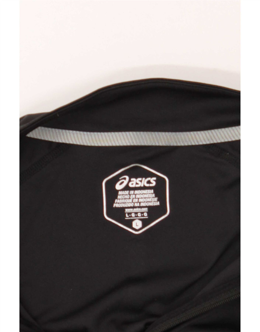 Asics Felpa con cappuccio da uomo con zip grafica e collo alto Nero