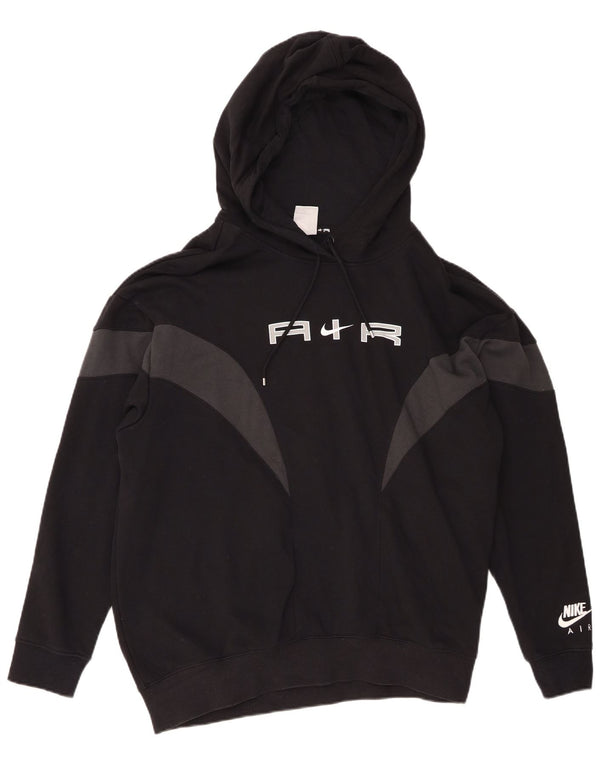 Nike Mens Graphic laza szabású kapucnis pulóver közepes fekete Colourblock pamut