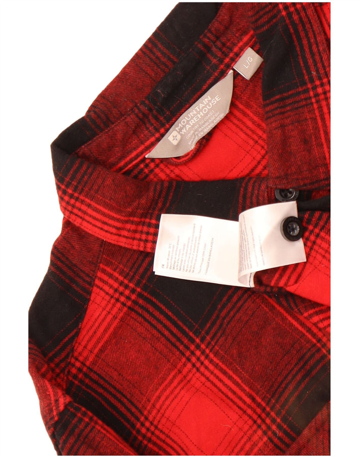 Mountain Warehouse Mens Flannel Shirt Large Red Check Cotton