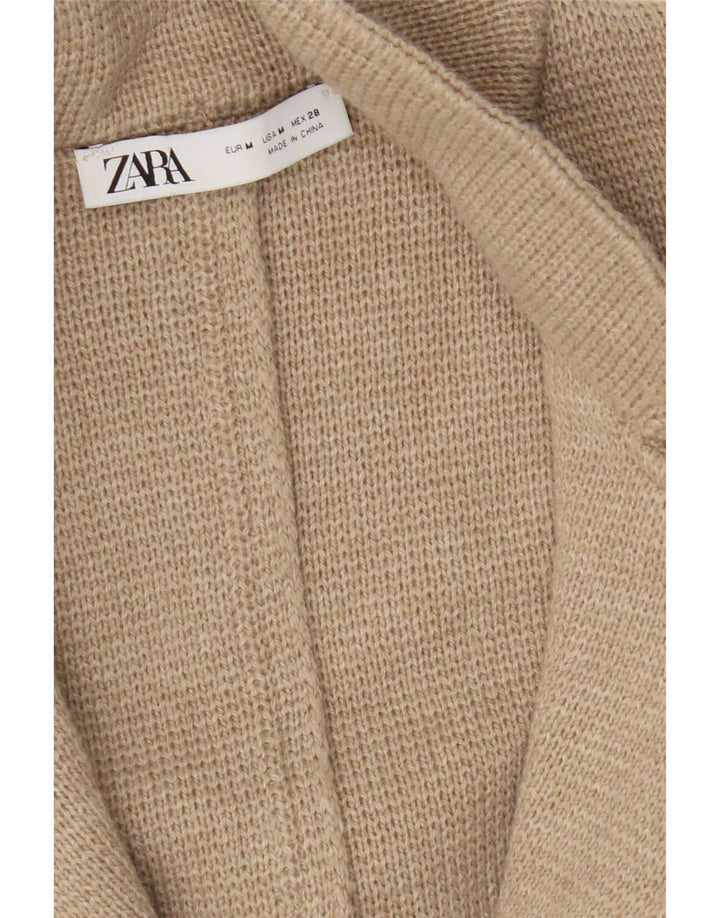 Zara Dame Overfrakke UK 14 Medium Beige