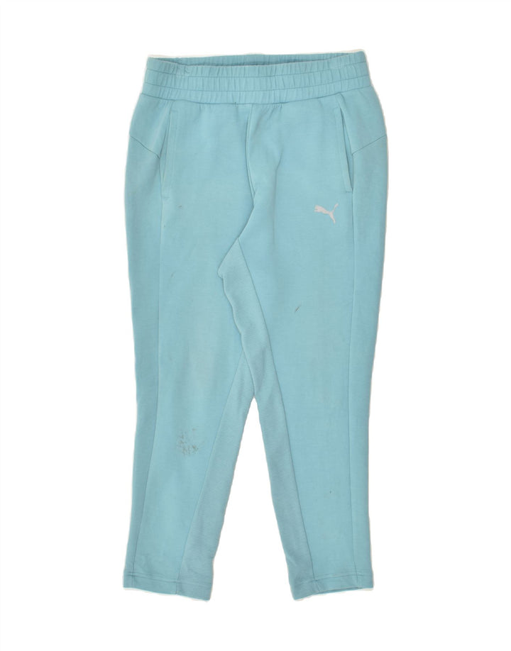 PUMA Womens Tracksuit Trousers UK 10 Small Blue | Vintage Puma | Thrift | Second-Hand Puma | Used Clothing | Messina Hembry 