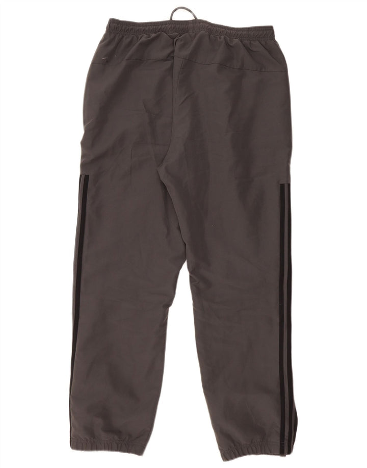 ADIDAS Mens Tracksuit Trousers Joggers Large Grey Polyester