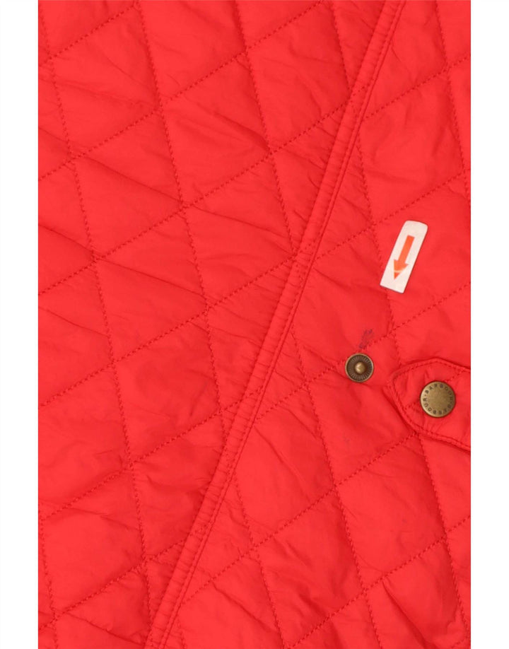 Gilet trapuntato da donna Barbour UK 14 Large rosso in poliammide