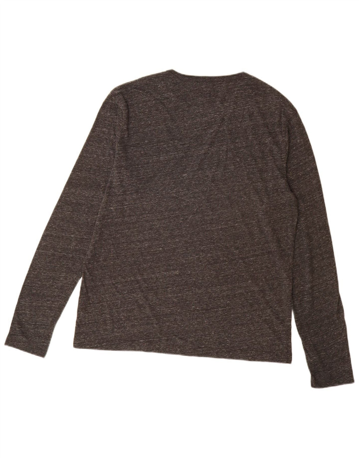 Jack Wills Mens Top Long Sleeve Medium Grey Flecked Cotton