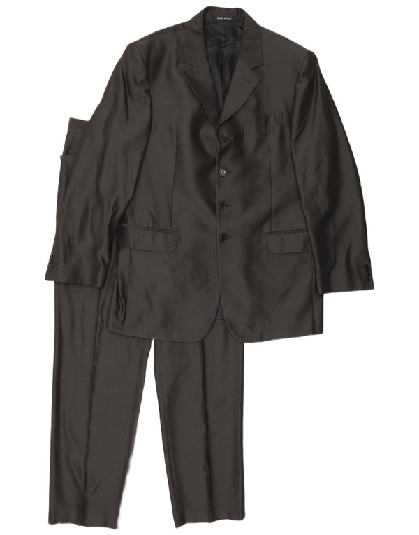 Carlo Pignatelli Mens 4 Button 2 Piece Suit IT 52 XL W34 L30 Grey Acetate
