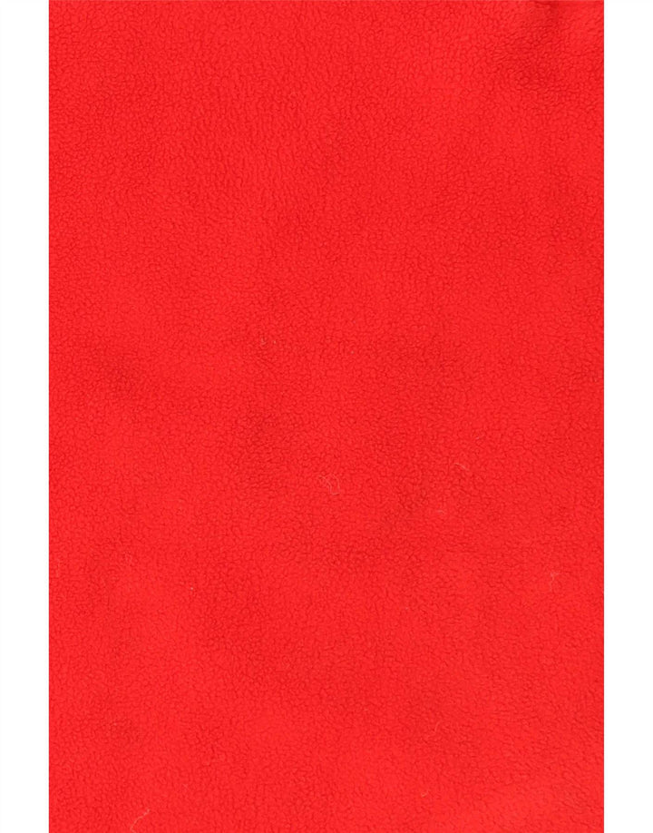 Brugi Mens Zip Neck Fleece Jumper Large Red Polyester