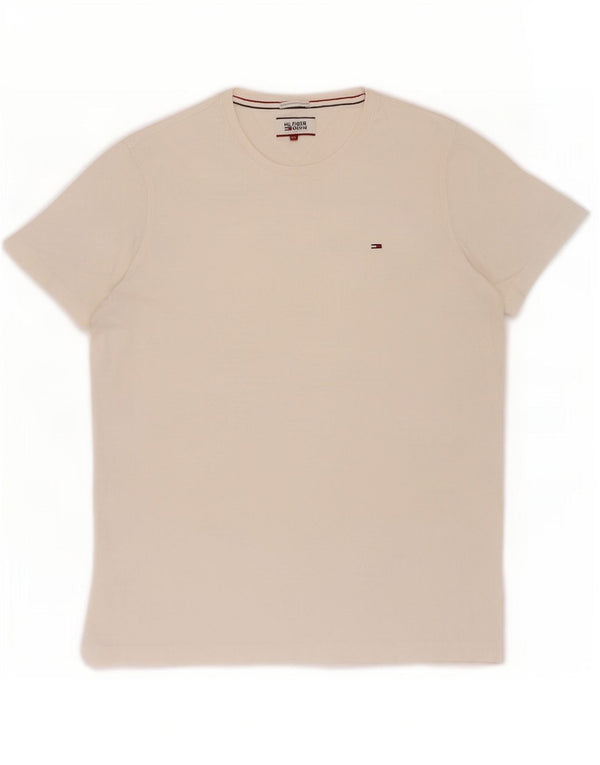 Tommy Hilfiger Womens T-Shirt Top UK 18 XL White Cotton