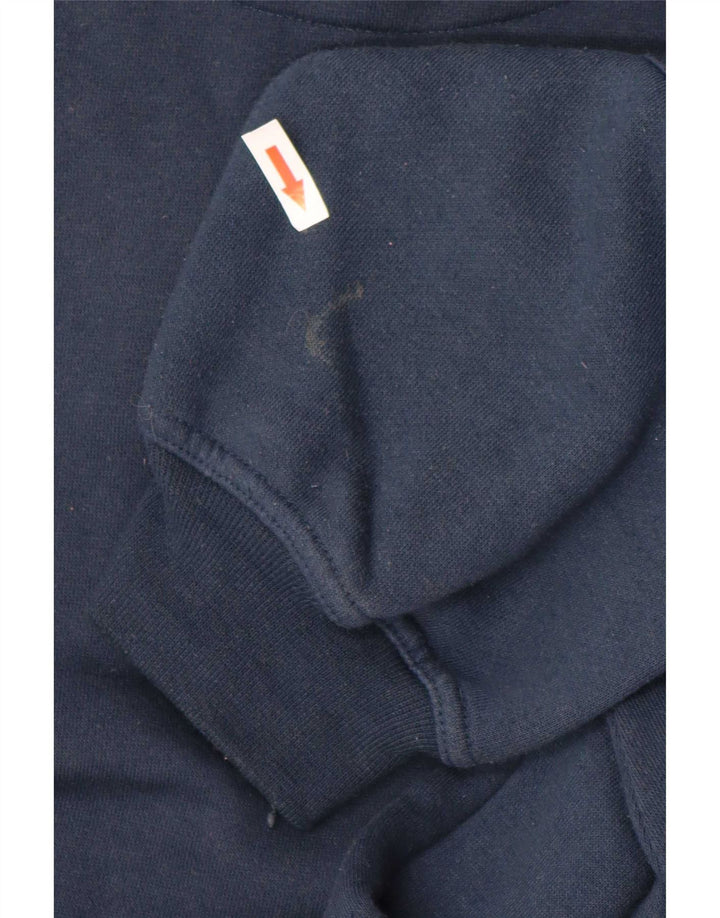 Ellesse Mens Zip Neck Sweatshirt Jumper Large Navy Blue Cotton