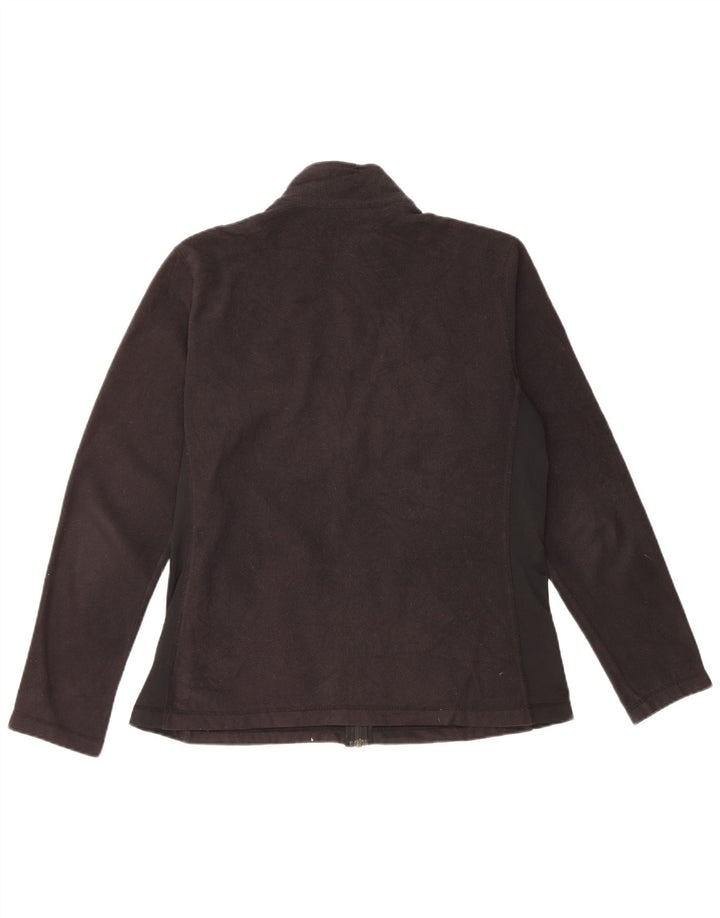 REEBOK Womens Fleece Jacket UK 16 Large Black Polyester