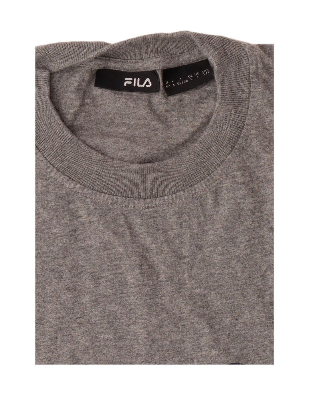 FILA Mens Graphic T-Shirt Top Large Grey Vintage Fila and Second-Hand Fila from Messina Hembry 