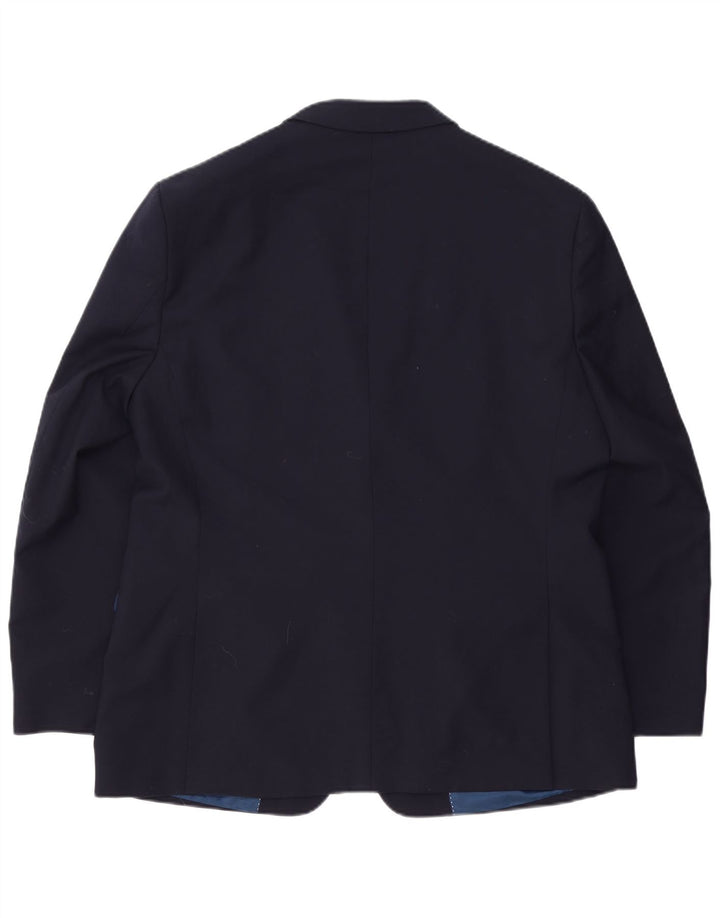 Tommy Hilfiger Mens 2 Button Blazer Jacket UK 44 2XL Navy Blue Wool