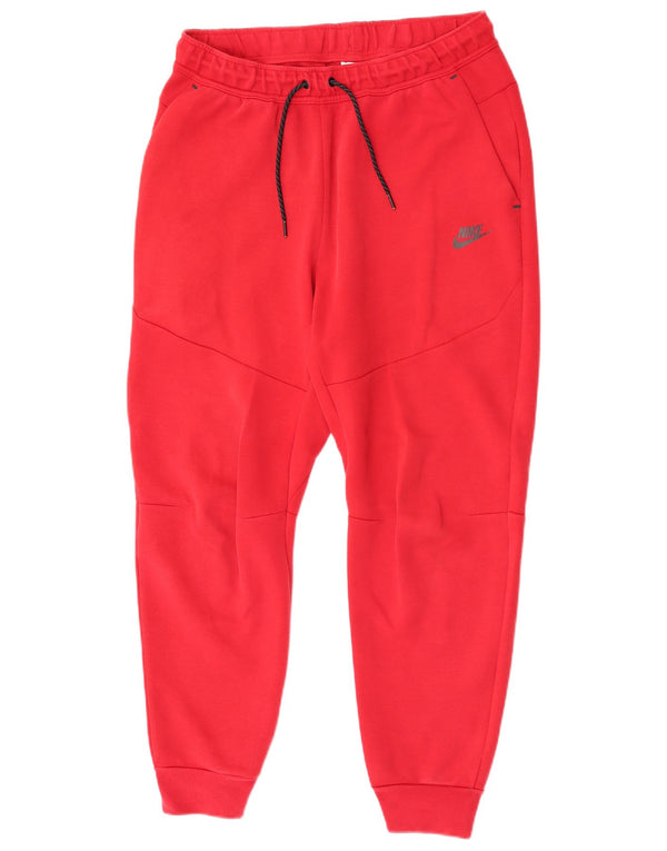Nike Mens Tracksuit Trousers Joggers Large  Red Cotton Sports