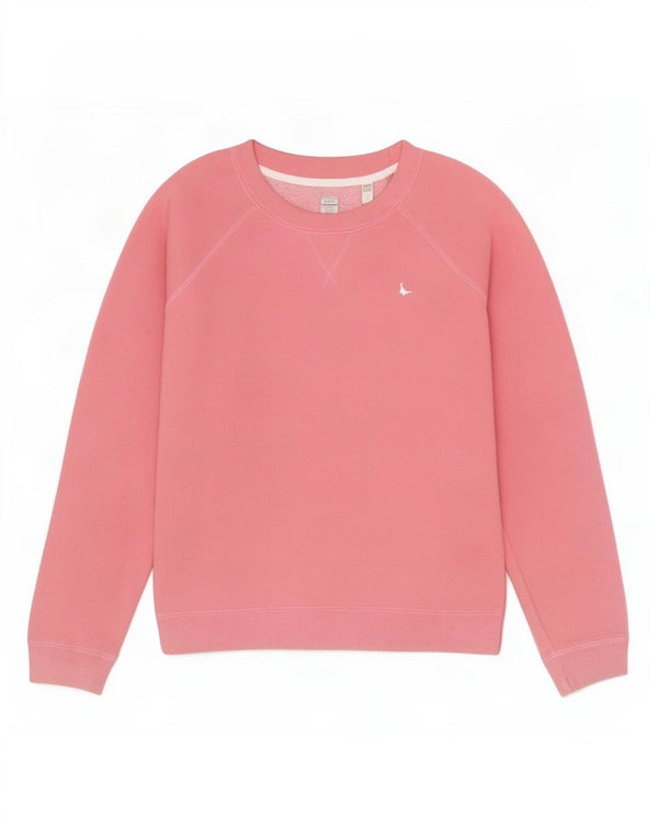 Jack Wills Womens Oversized Sweatshirt Jumper UK 8 Small Pink Cotton