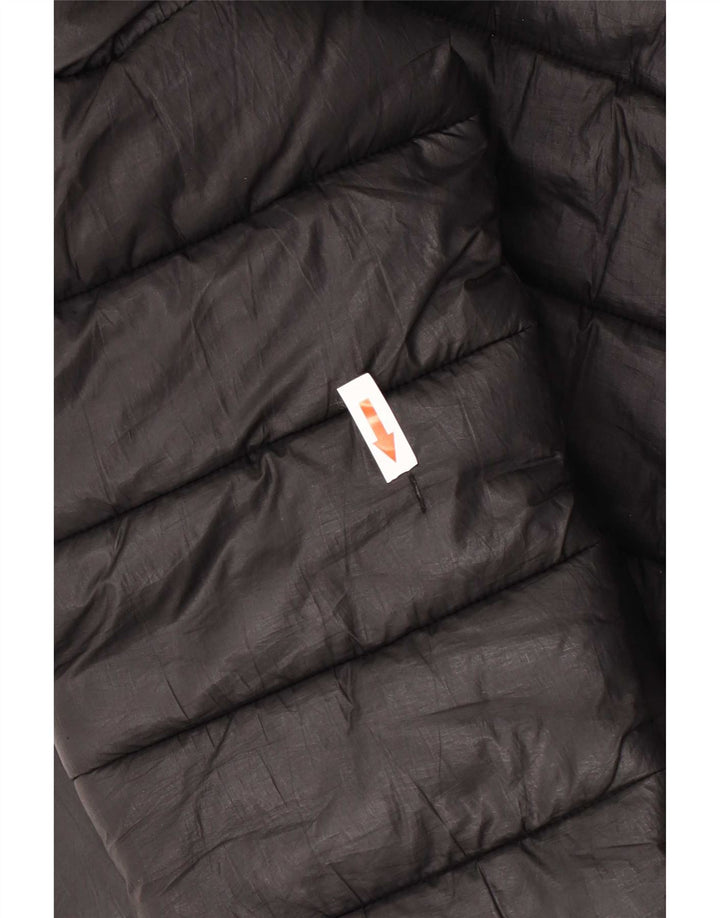 Champion Womens Hooded Padded Jacket UK 12 Medium Black Polyester