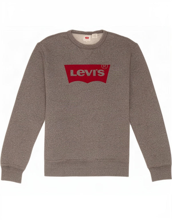 Levi's Damen Grafik-Sweatshirt-Pullover, mittelgrau meliert, klassisch