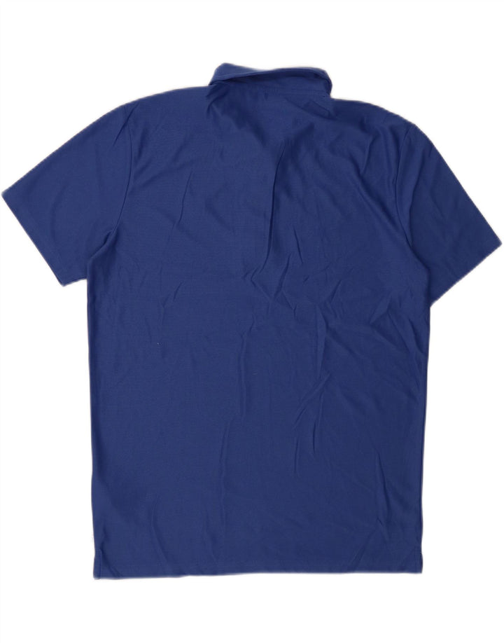 CALVIN KLEIN Mens Polo Shirt Medium Blue Polyester