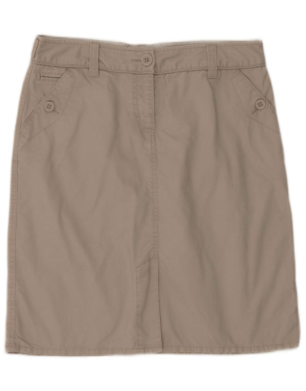 Женская юбка-карандаш Marks & Spencer UK 12 Medium W32 Бежевый хлопок