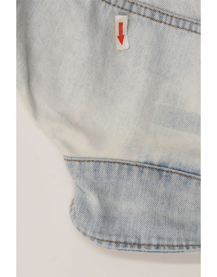 Topshop Damen Jeansjacke UK 10 Small Blaue Baumwolle