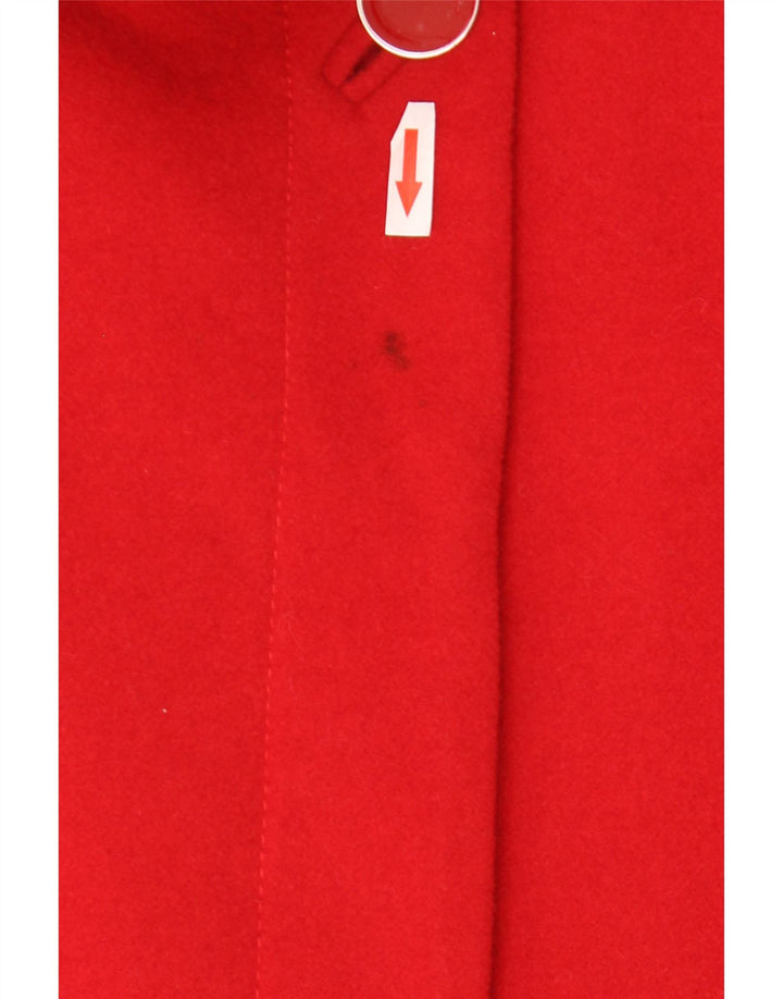 HOBBS Womens Overcoat UK 12 Medium Red Wool