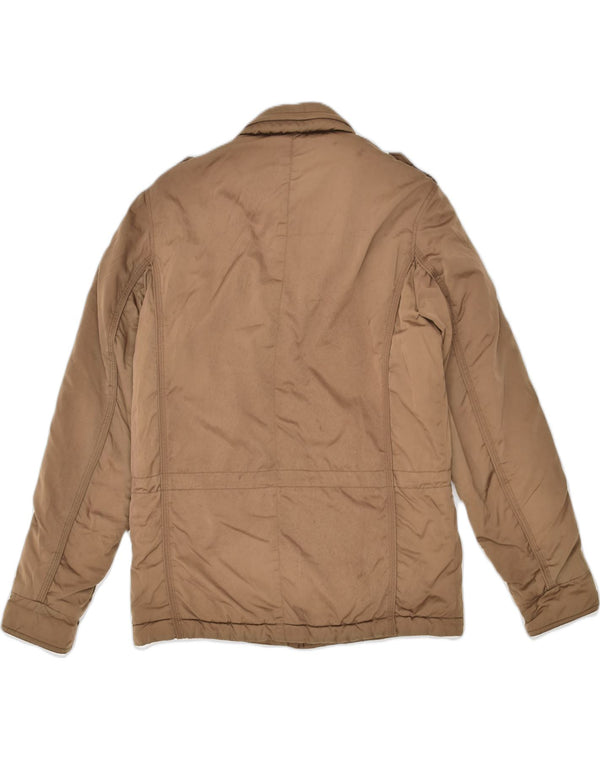 CONTE OF FLORENCE Giacca militare imbottita da uomo UK 36 Small Marrone Nylon