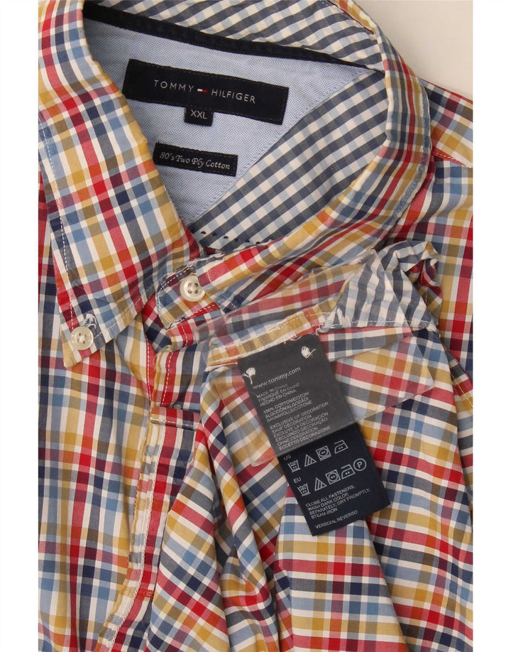 Camisa masculina Tommy Hilfiger 2XL algodão xadrez multicolorido