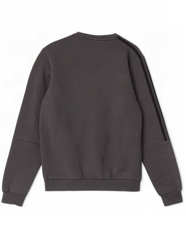 Adidas Mens Sweatshirt Jumper Petit Gris Coton