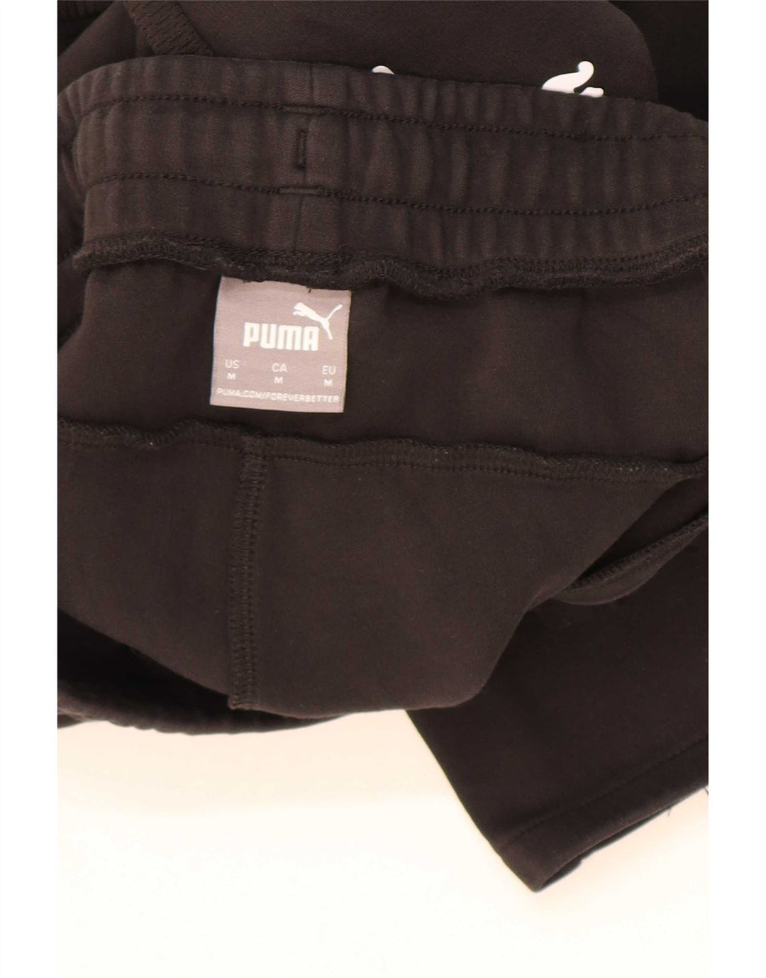 Pantaloni de trening Puma pentru bărbați, bumbac mediu negru