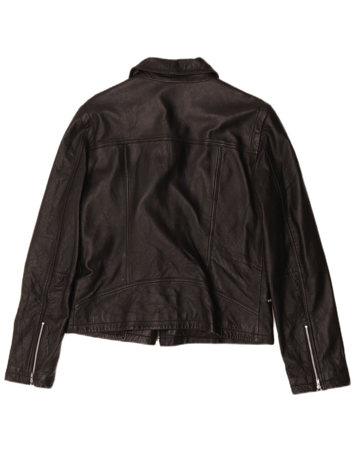 Scooter Damen Leder Bikerjacke IT 42 Medium Schwarz