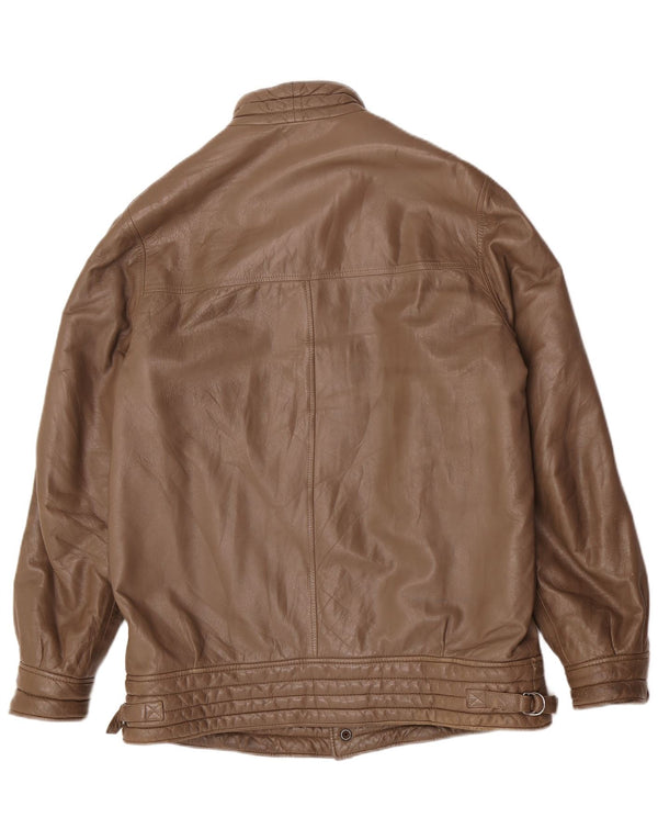 Giacca in pelle bomber da uomo Camox UK 38 Marrone medio