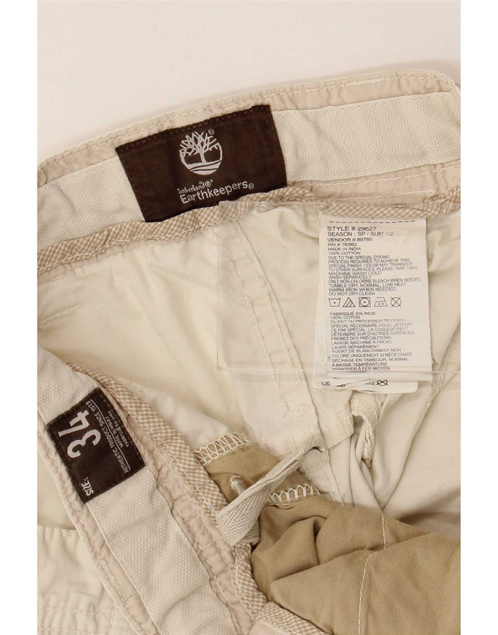 Timberland Mens Chino Shorts W34 Large Grey Cotton