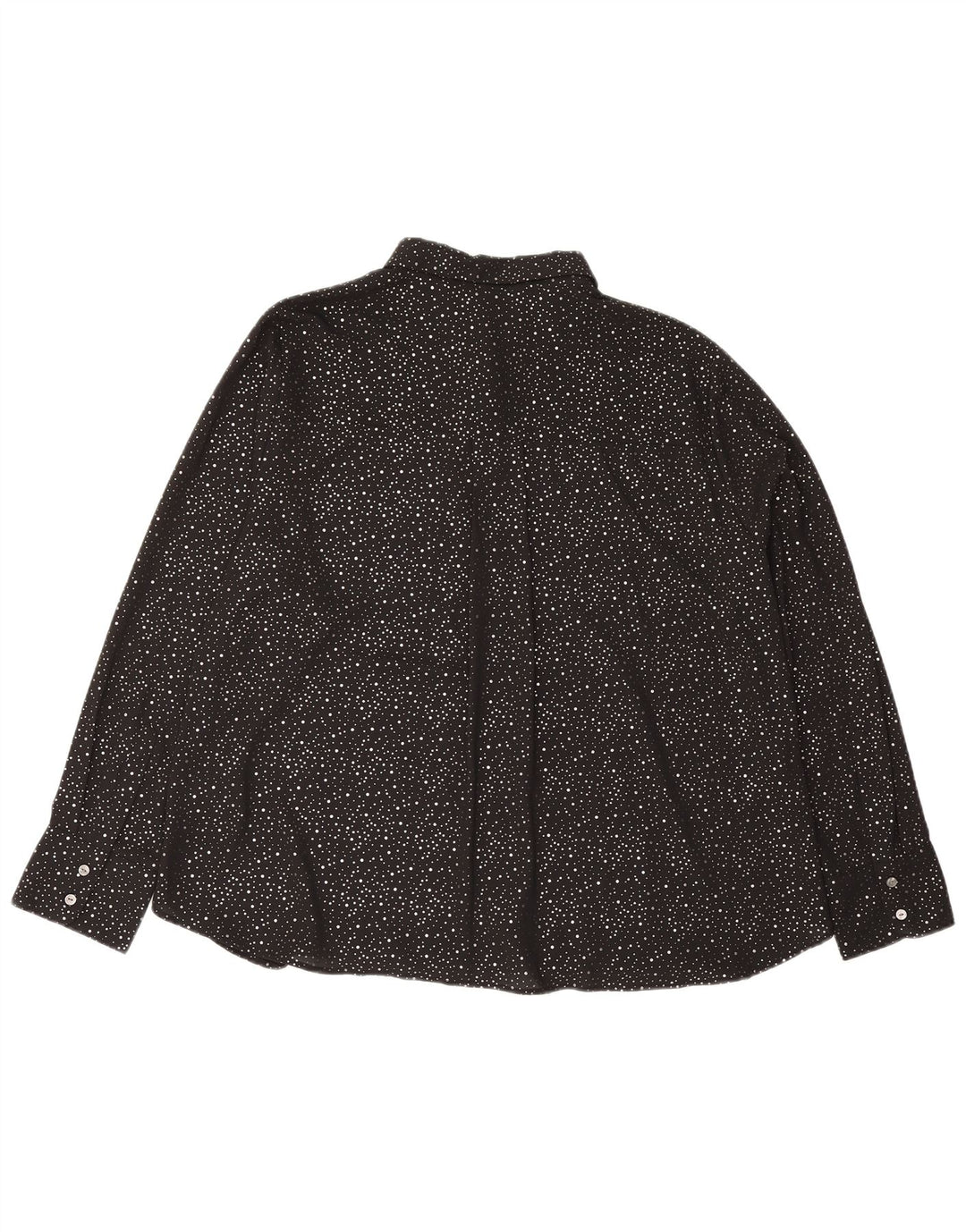 Marks & Spencer Womens Oversized Shirt Blouse UK 18 XL Black Spotted