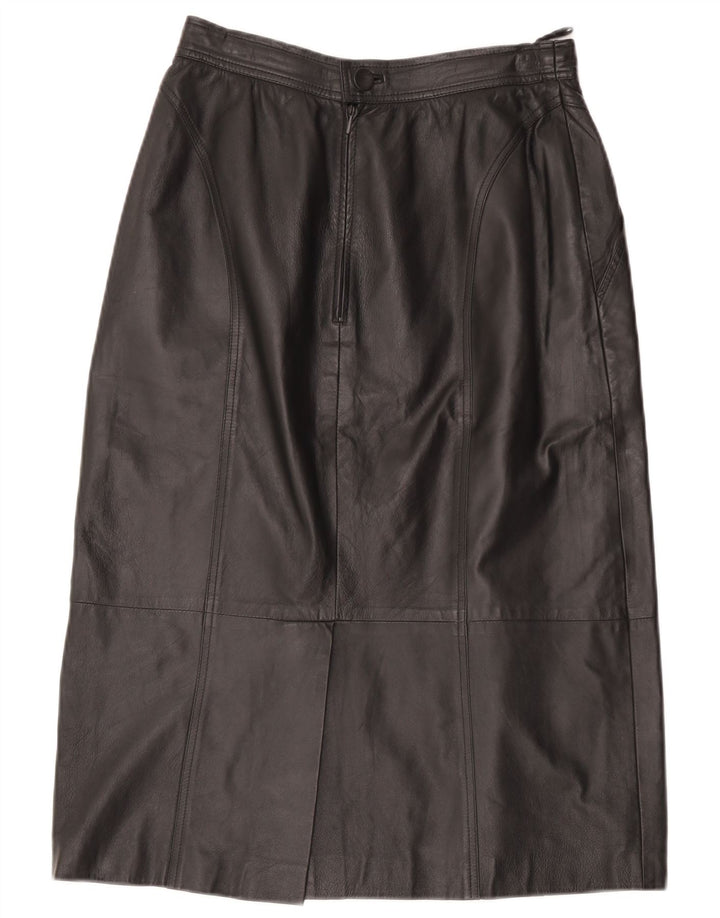 Fusta din piele vintage pentru femei W28 Medium Black