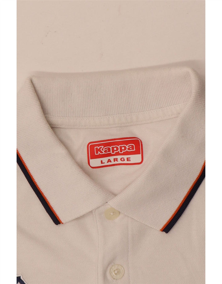 Kappa Mens Polo Shirt Large White