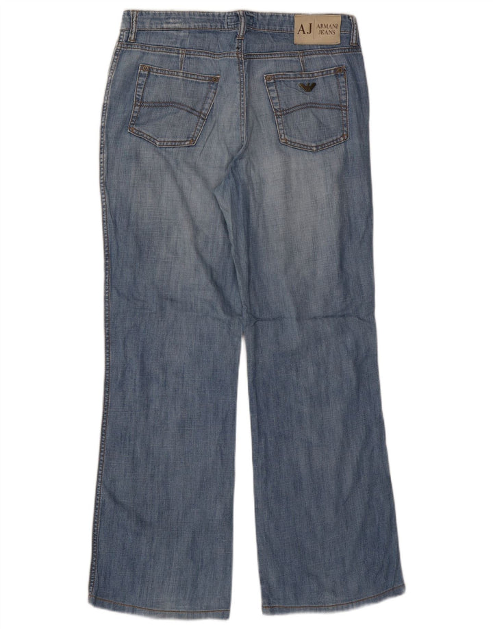 ARMANI Blugi pentru Damă Distressed Bootcut W31 L29 Bumbac Albastru