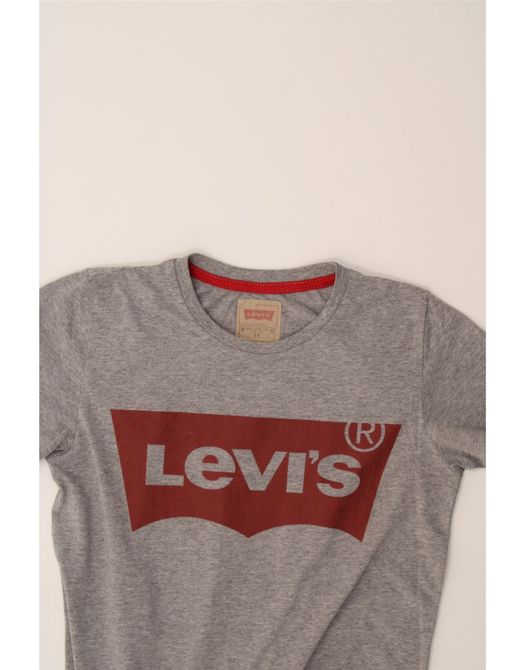 LEVI'S Boys Graphic T-Shirt Top 13-14 Years Grey Vintage Levi's and Second-Hand Levi's from Messina Hembry 
