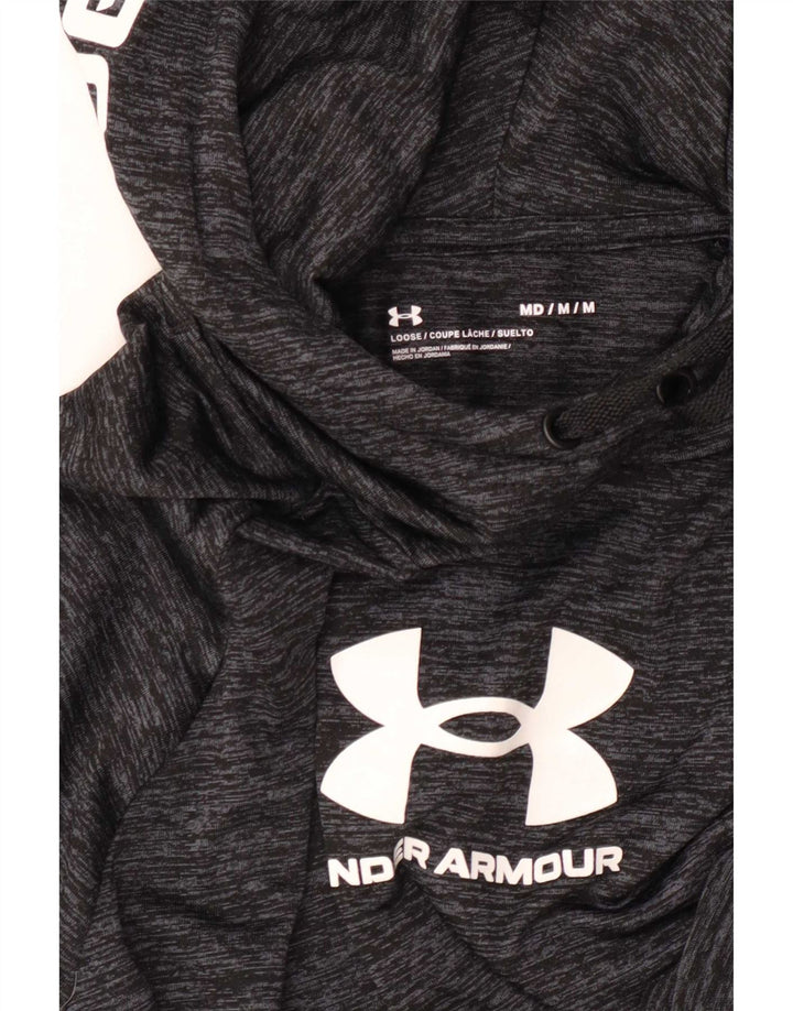 Under Armour Camiseta masculina gráfica manga comprida cinza médio manchada