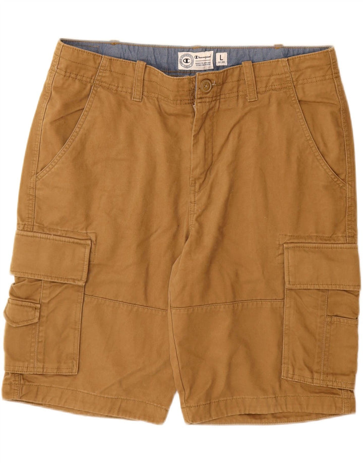 CHAMPION Mens Cargo Shorts Large W36  Beige Cotton