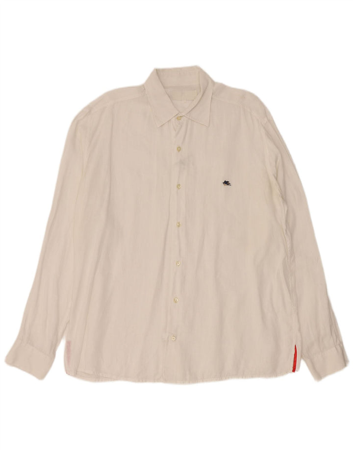 Etro Chemise Homme 2XL Lin Blanc