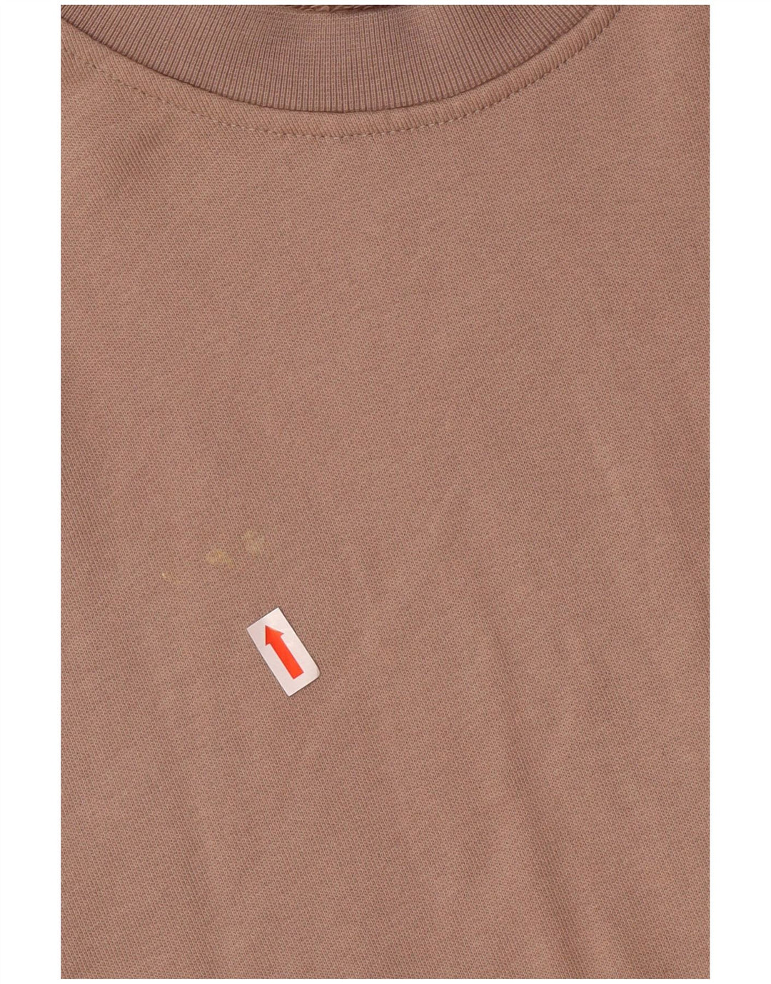 JACK & JONES Mens Graphic Sweatshirt Jumper Medium Beige Cotton