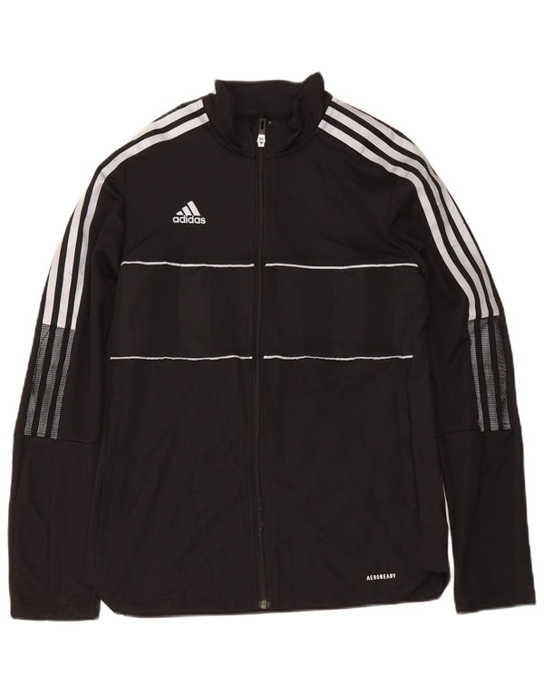 Adidas Womens Aeroready Tracksuit Top Jacket UK 12/14 Medium Black Sports
