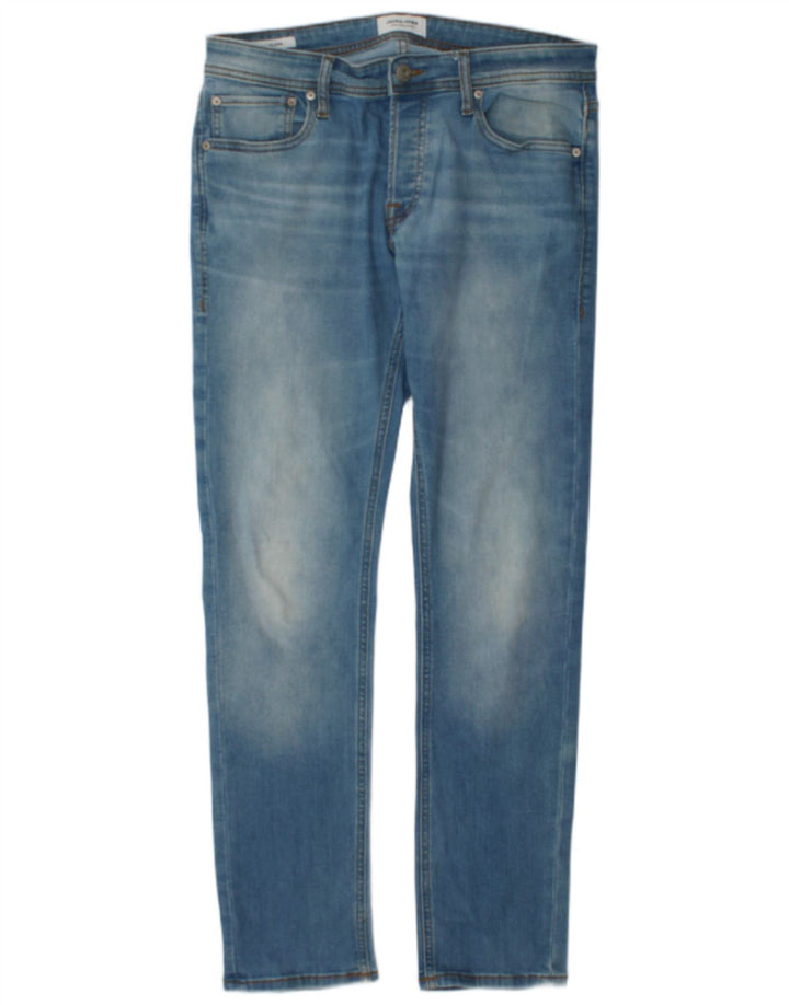 Jack & Jones Mens Slim Jeans W32 L32 Blue Cotton