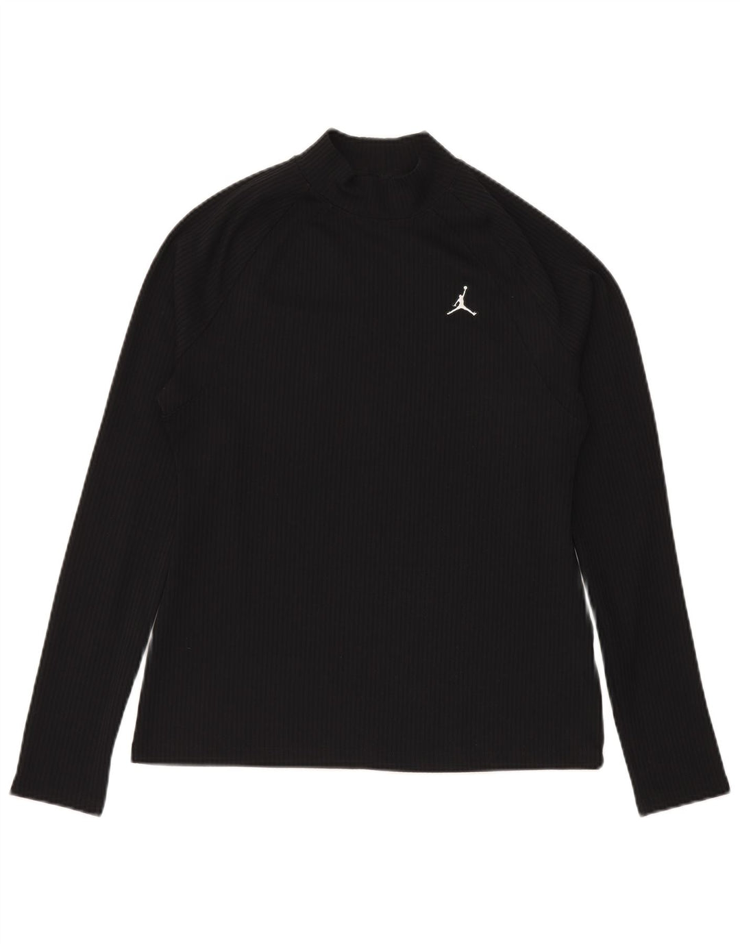 Jordan Womens Tight Fit Top Long Sleeve UK 16 Large Black Polyester