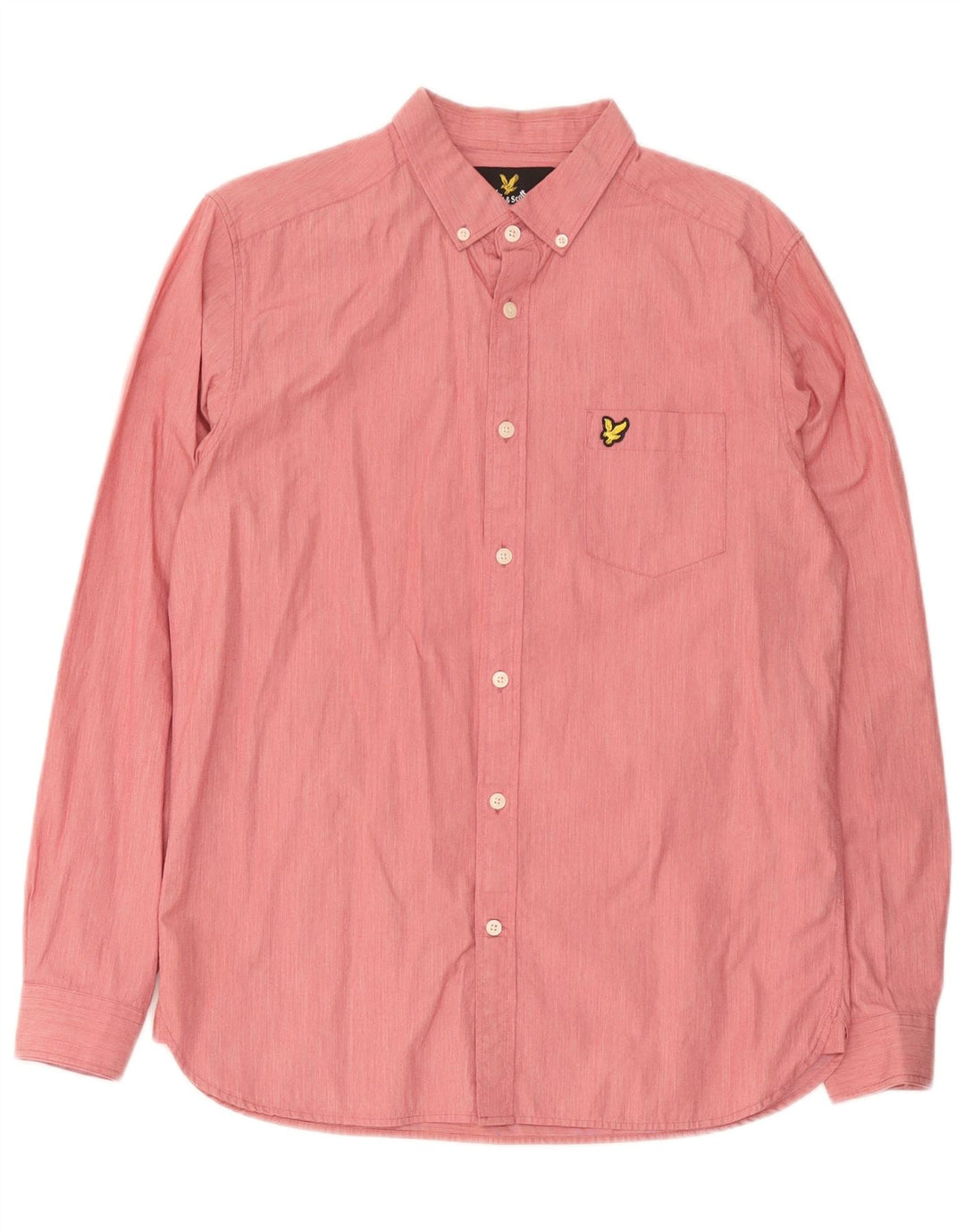 Lyle & Scott Mens Shirt Medium Pink Cotton